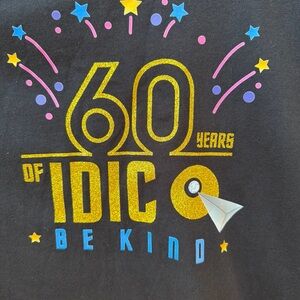 Star Trek Black Tee with Gold and Blue Graphic Star Trek 60 year new no tag 3x